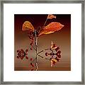 Autumn Leafs And Red Berries #1 Framed Print