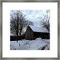 Barn In Winter #1 Framed Print