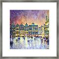 Belgium Brussel Grand Place Grote Markt Framed Print