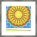 Big Sun In A Blue Sky #1 Framed Print