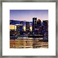 Boston City Skyline #1 Framed Print