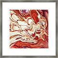 Bringing Into Life Fragment 5. Fluid Acrylic Painting Framed Print