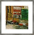 Cafe Terrace With Posters #1 Framed Print