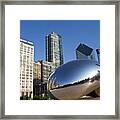 Cloudgate Reflects Framed Print