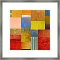Color Panels With Green Grass #1 Framed Print