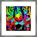 Colored Tiger #2 Framed Print