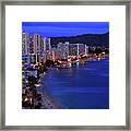 Dusk On Waikiki #1 Framed Print