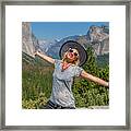 Enjoying Tunnerl View Yosemite #1 Framed Print