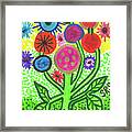 Flowers In The Round 9.7 Framed Print
