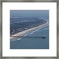 Folly Beach South Carolina Aerial #1 Framed Print