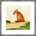 Fox Sleeping Painting #1 Framed Print