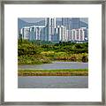 Great Egret Shenzhen Skyline Mai Po Hong Kong China #2 Framed Print