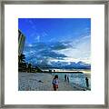 Guam Tumon Beach Sun Set #1 Framed Print