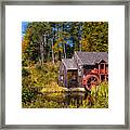 Guildhall Grist Mill In Fall Colors. #1 Framed Print