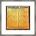 Hogsmeade Station Timetable #1 Framed Print