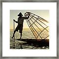 Inle Lake Fisherman #1 Framed Print