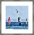 Kite Surfing And Windsurfing #1 Framed Print