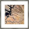 Lake Powell From The Space Stations Earthkam #1 Framed Print