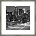 Minneapolis Skyline From Stone Arch Bridge Framed Print