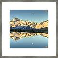 Mount Aspiring Moonrise Over Cascade Framed Print
