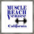 Muscle Beach Sign #1 Framed Print