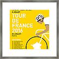 My Tour De France Minimal Poster 2016 Framed Print