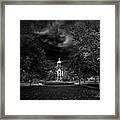 Notre Dame University Black White #1 Framed Print