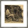 Peasant Reading The Bible #1 Framed Print