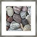 Pebbles In Earth Colors - Stone Pattern #1 Framed Print