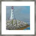 Peggy's Cove Lighthouse #1 Framed Print