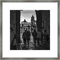 Piazza Pio Xii From Arc Of The Rose Cadiz Spain #1 Framed Print