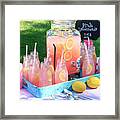 Pink Lemonade At Picnic In Park #1 Framed Print