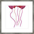 Pink Roses In Heart Shape Balloons  #1 Framed Print