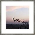 Pivot Irrigation And Sunset #1 Framed Print