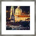 Prague Skyline Rooftop View Dome #1 Framed Print