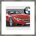 Red 2018 B M W  Z 5 With 3 D Badge Framed Print
