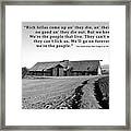 Remnants Of The Grapes Of Wrath John Steinbeck Quote #1 Framed Print