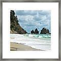 Rocks Of Coromandel, New Zealand #1 Framed Print
