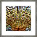 Skylight In Palace Of Catalan Music  #1 Framed Print