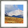 Snow Capped Pikes Peak Colorado #1 Framed Print