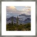 Snow Covered Superstitions  #2 Framed Print