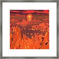 Space Islands Of Orange #2 Framed Print