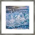Splashing Water Color Abstract Framed Print