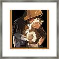St. Francis With Cat Framed Print