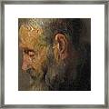 Study Of An Old Man In Profile Framed Print