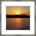 Sun Setting At Moreton Bay #1 Framed Print