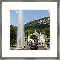 Terrace Gardens With Vase And Fountain Framed Print
