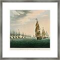 The British Fleet Bears Down On The French Line #1 Framed Print