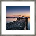The Jetty To Sunset Framed Print