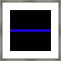The Symbolic Thin Blue Line Law Enforcement Police #2 Framed Print